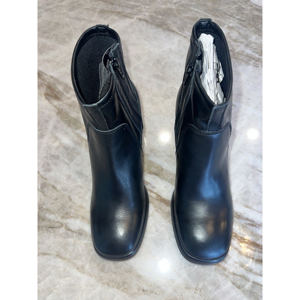 NEW Women's Italian Leather Boots Size 37 / 6.5 Made In Italy Chunky Heel - Picture 7 of 7